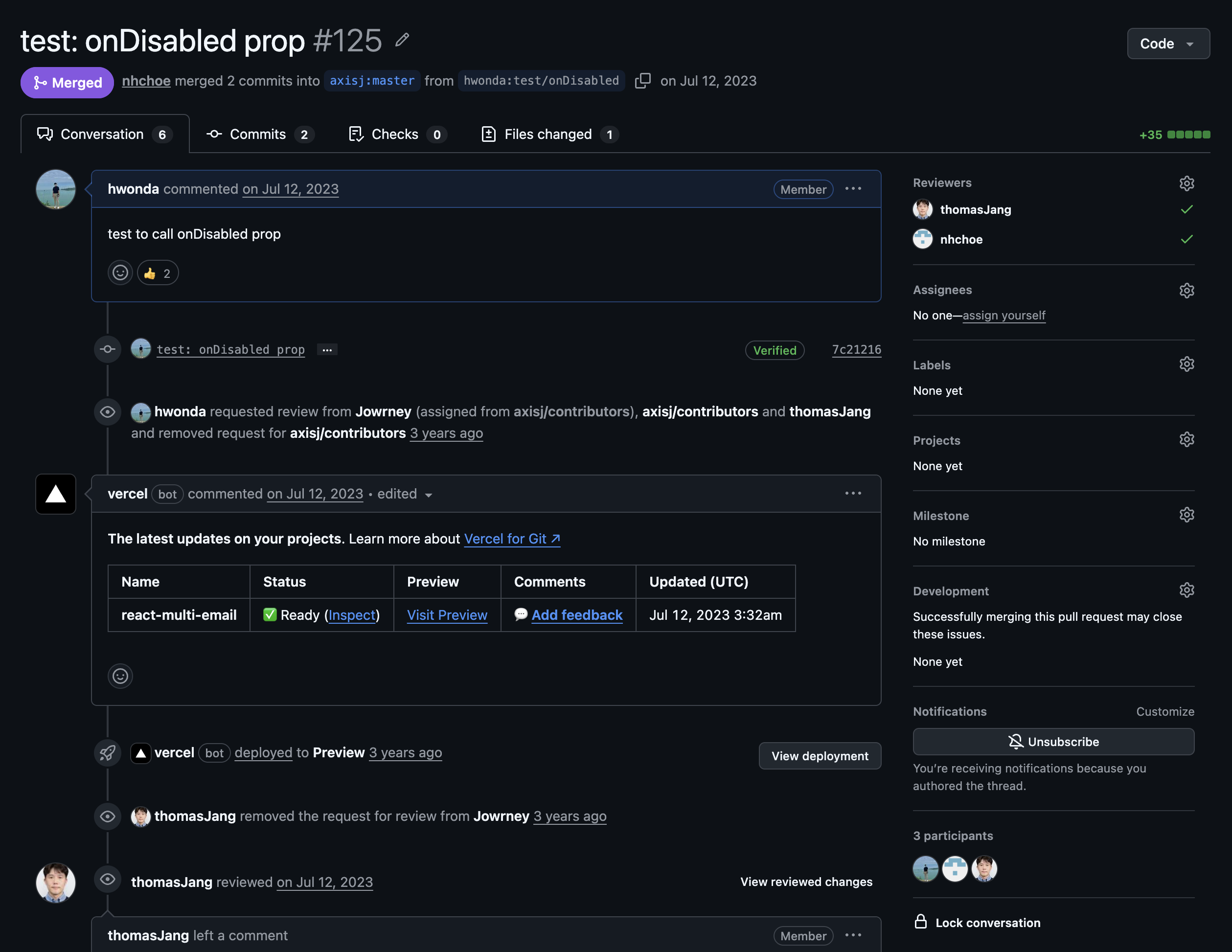 onDisabled 검증 로직 테스트 코드 작성